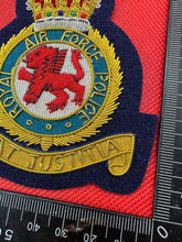 Load image into Gallery viewer, British RAF Royal Air Force Police Bullion Embroidered Blazer Badge
