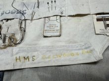 Load image into Gallery viewer, Original WW2 British Royal Navy Wash Roll / Sewing Set + Navy Buttons
