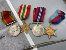 Load image into Gallery viewer, Original WW2 South African Army Service Medals &amp; Paperwork, SAC &amp; SAAC
