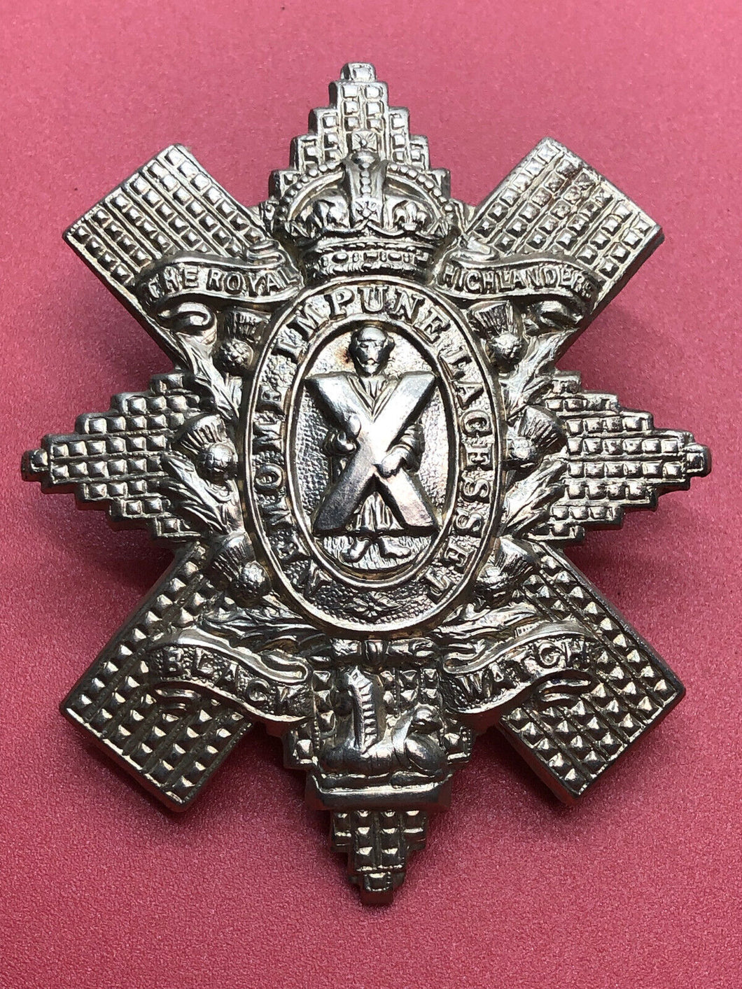 Original WW2 British Army The Royal Highland Black Watch Scottish Cap Badge