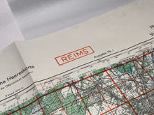 Load image into Gallery viewer, Original WW2 German Army Map of Reims, France
