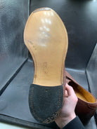 Vintage British Army Brown Leather Dress Shoes - Size UK 13 M - The Militaria Shop