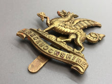 Load image into Gallery viewer, Original WW1 British Army Brecknockshire Territorials South Wales Bord Cap Badge
