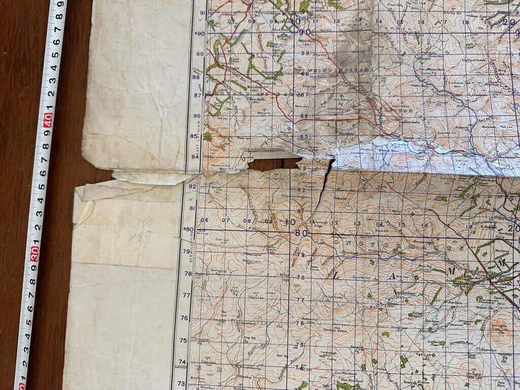 Original WW2 British Army GSGS Map of Scotland - Dunbar & Lammermuir - The Militaria Shop