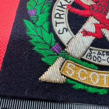 Load image into Gallery viewer, British Army Bullion Embroidered Blazer Badge - London Scottish Regiment
