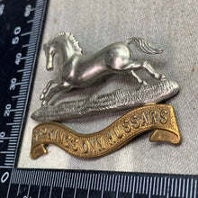 Load image into Gallery viewer, Original WW2 British Army Cap Badge - 3rd The King&#39;s Own Hussars
