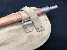 Load image into Gallery viewer, Original WW2 British Army Entrenching Tool, Helve &amp; Cover Set - Wartime Dated
