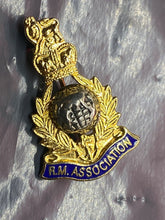 Load image into Gallery viewer, British Army Enamel and Gilt Royal Marines Association Membership Badge
