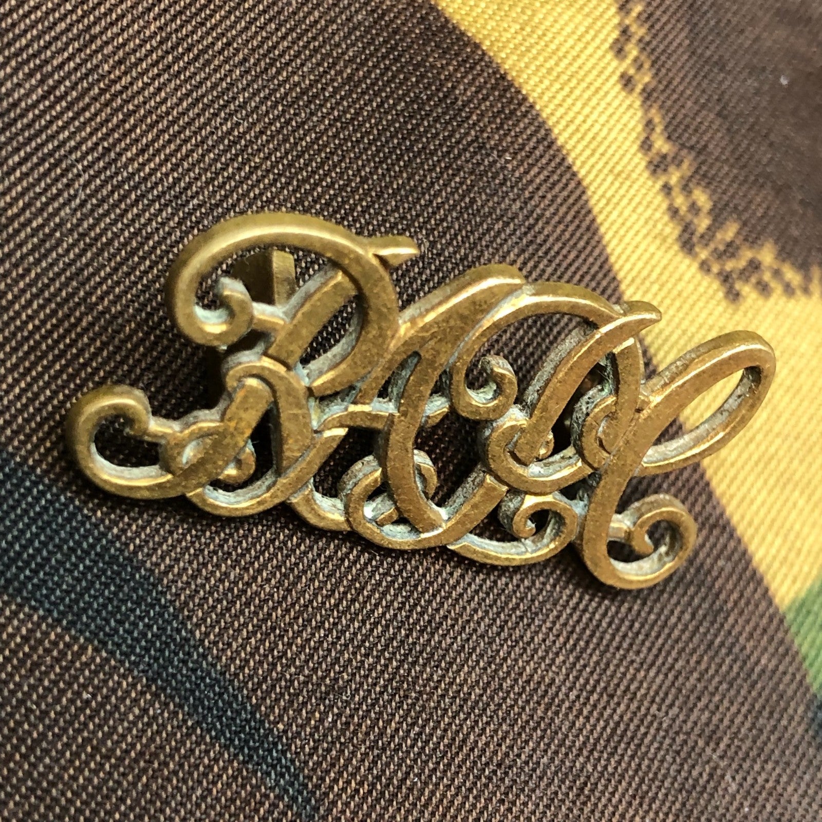 Genuine British Army WW1 Brass Shoulder Title - Royal Army Pay Corps RAPC - The Militaria Shop