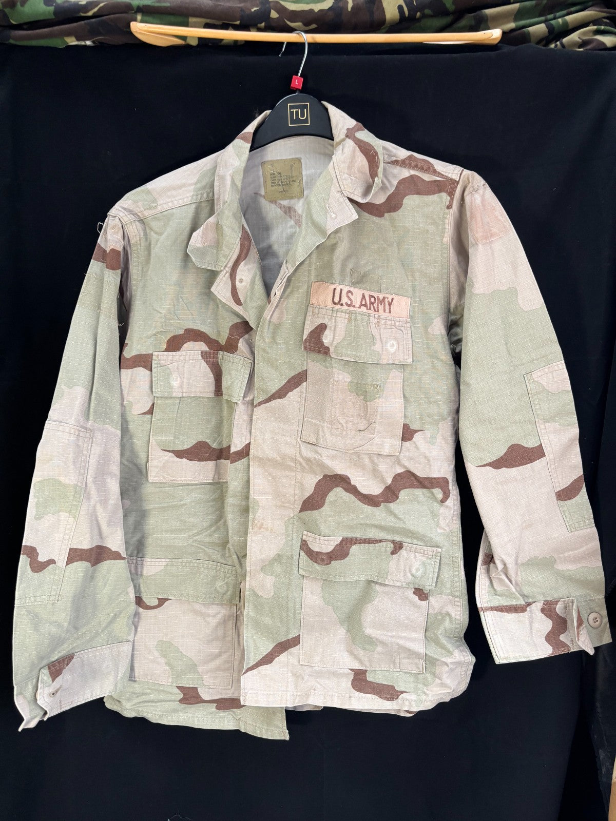 Gulf War US Army DCU Camouflaged Combat Field Coat/Jacket - Small/Long - The Militaria Shop