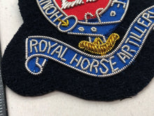 Load image into Gallery viewer, British Army Bullion Embroidered Blazer Badge - Royal Horse Artillery
