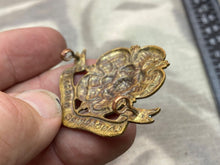 Load image into Gallery viewer, Original British Army WW1 Lancashire Hussars Cap Badge
