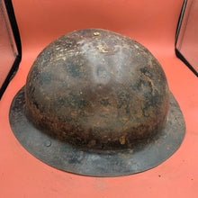 Load image into Gallery viewer, Original WW2 Mk1* British Army Brodie Combat Helmet &amp; Liner Set with Chinstrap
