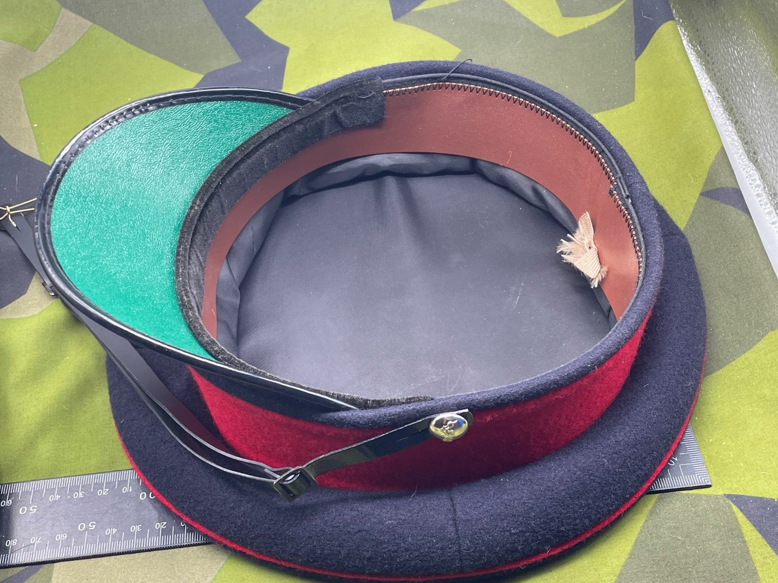 Genuine British Army Signals Peaked Dress Cap - Size 57cm - The Militaria Shop