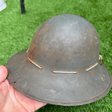 Load image into Gallery viewer, Original WW2 British Home Front Civillian Zuckerman Helmet &amp; Liner - 1941 Dated
