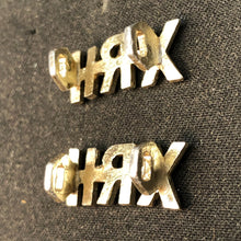 Load image into Gallery viewer, Original British Collar Badge Pair - 10th Royal Hussars - The Militaria Shop
