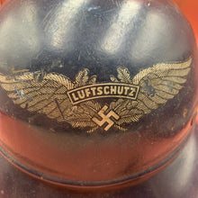 Load image into Gallery viewer, Original WW2 German Civil Defence Luftschutz Helmet - Complete with Liner &amp; Chinstrap
