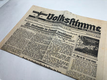 Load image into Gallery viewer, Original WW2 German NSDAP VOLKSSTIMME Political Newspaper - 16th May 1942
