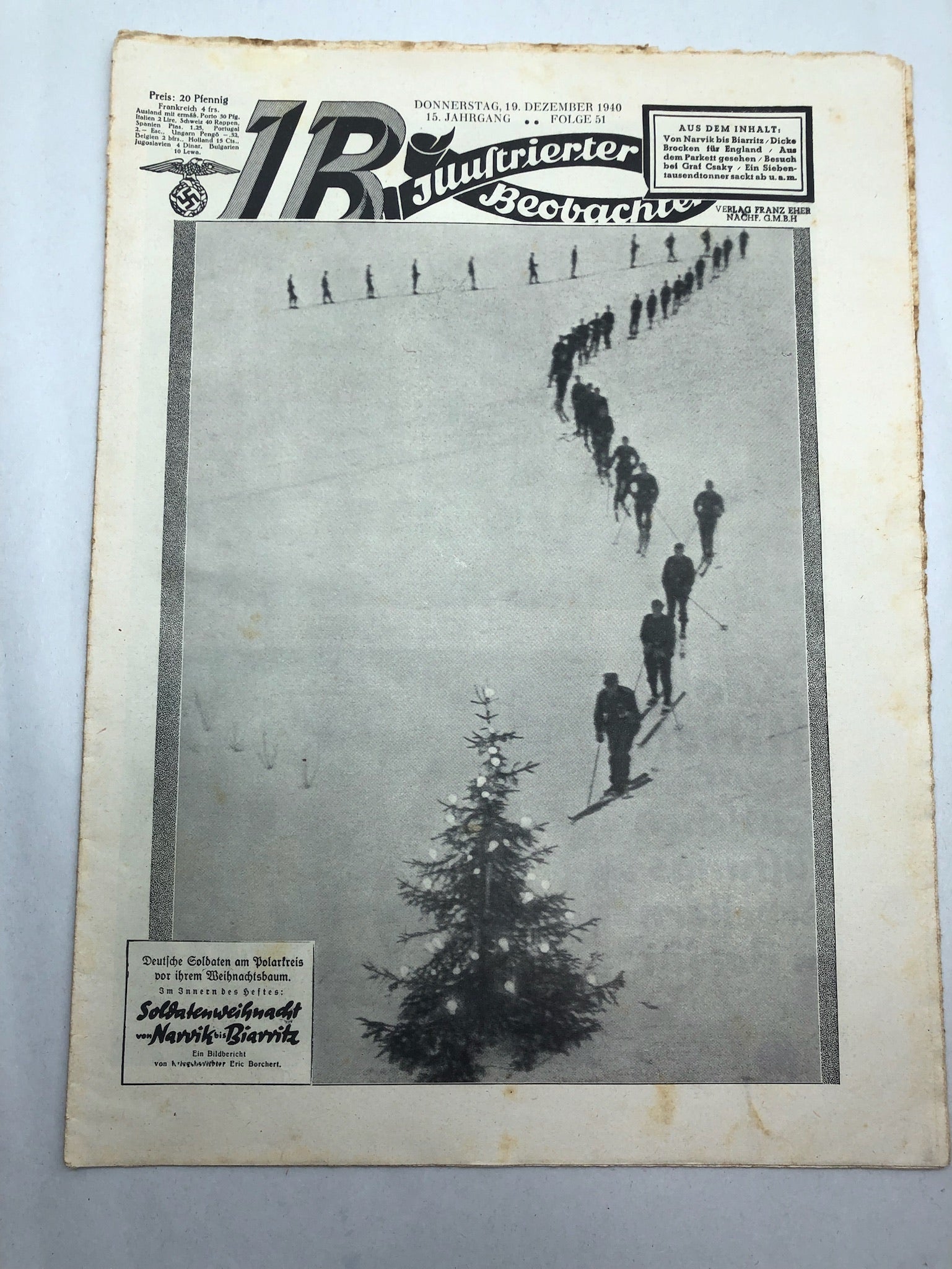 JB Juustrierter Beobachter NSDAP Magazine Original WW2 German - 19 December 1940 - The Militaria Shop