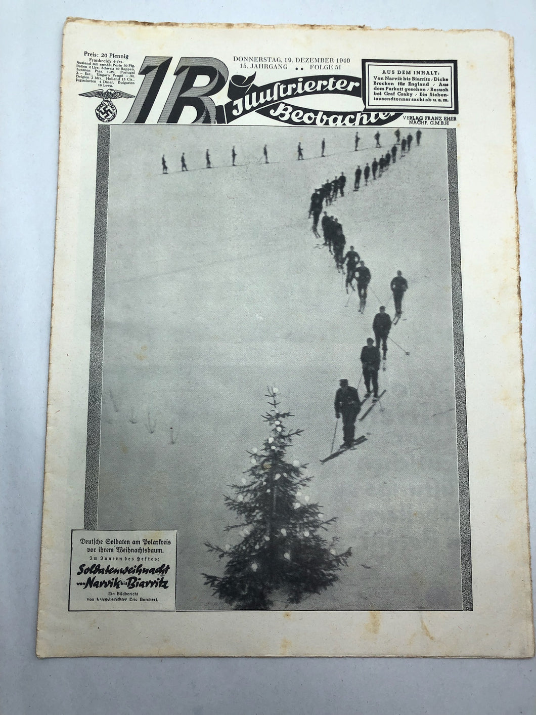 JB Juustrierter Beobachter NSDAP Magazine Original WW2 German - 19 December 1940