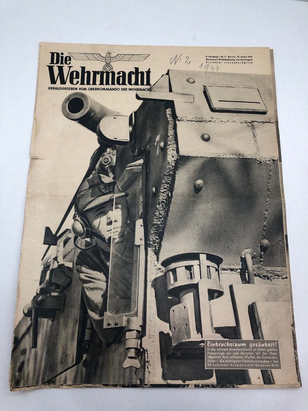 Die Wehrmacht German Propaganda Magazine Original WW2 - January 1944