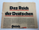 Original WW2 German Political Newspaper Das Reich - 10th April 1938 - The Militaria Shop
