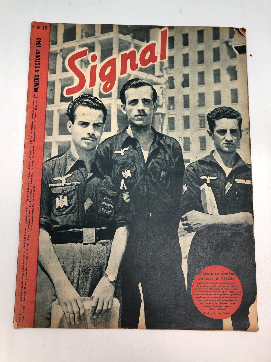Original French Language WW2 Propaganda Signal Magazine - No.19 1943