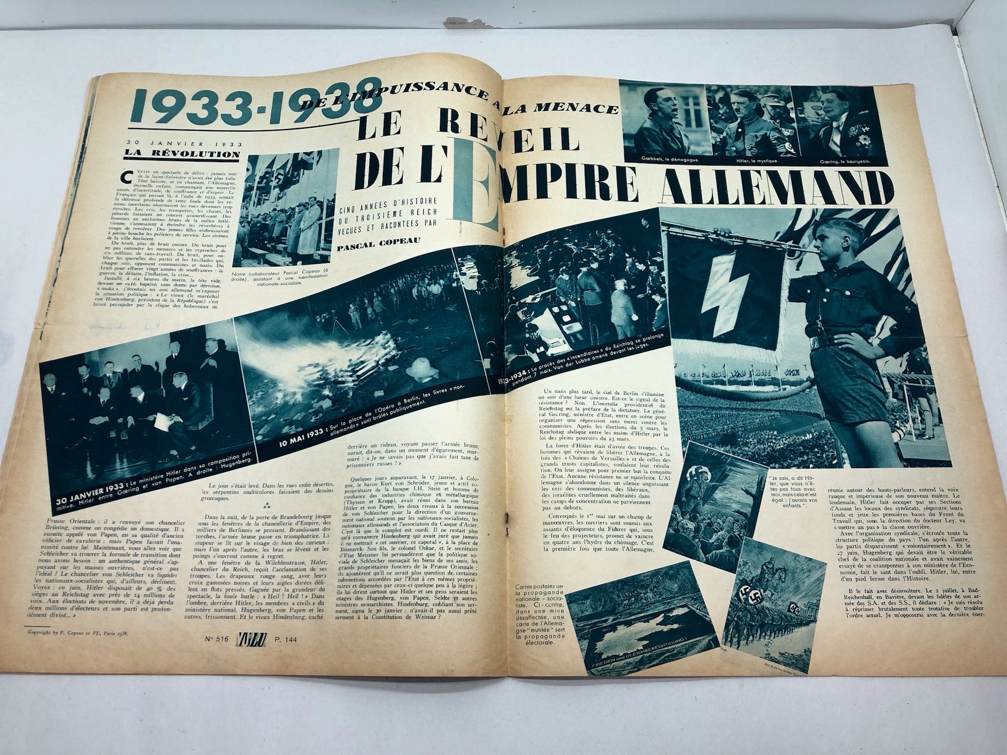 Original WW2 German Propaganda Magazine in French - 2nd February 1938 - The Militaria Shop