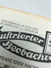 Load image into Gallery viewer, JB Juustrierter Beobachter NSDAP Magazine Original WW2 German - 10 July 1941
