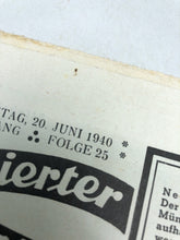 Lade das Bild in den Galerie-Viewer, JB Juustrierter Beobachter NSDAP Magazine Original WW2 German - 20 June 1940
