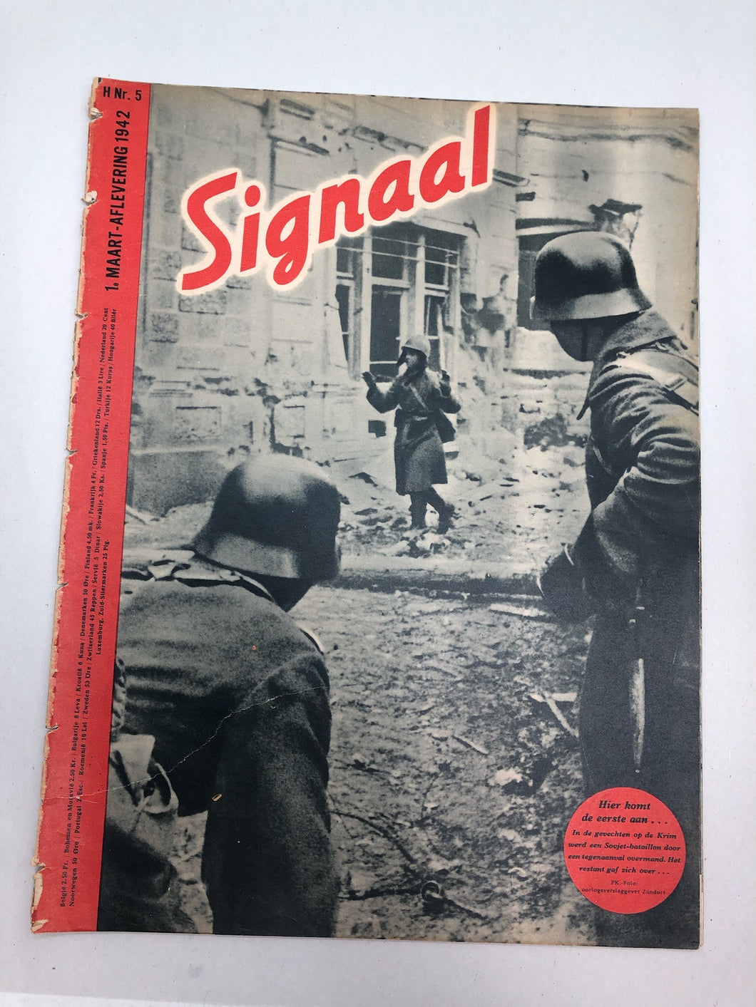 Original Dutch Language WW2 Propaganda Signaal Magazine - No.5 1942