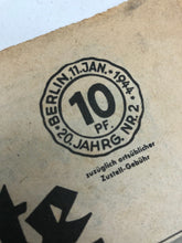 Charger l'image dans la galerie, Original WW2 German Political Newspaper - 11th January 1944
