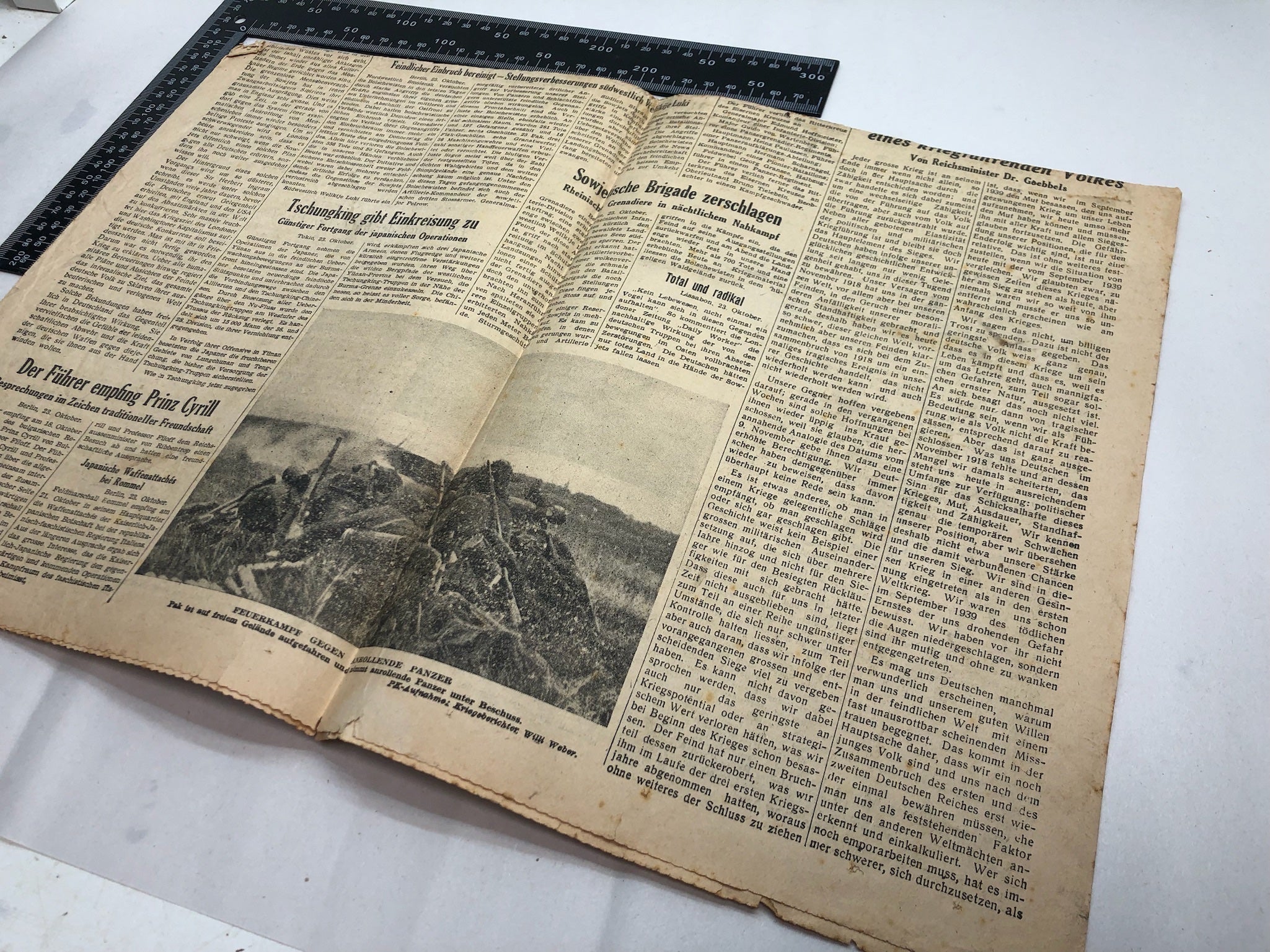 Original WW2 German Political Newspaper - 24th October 1943 - The Militaria Shop