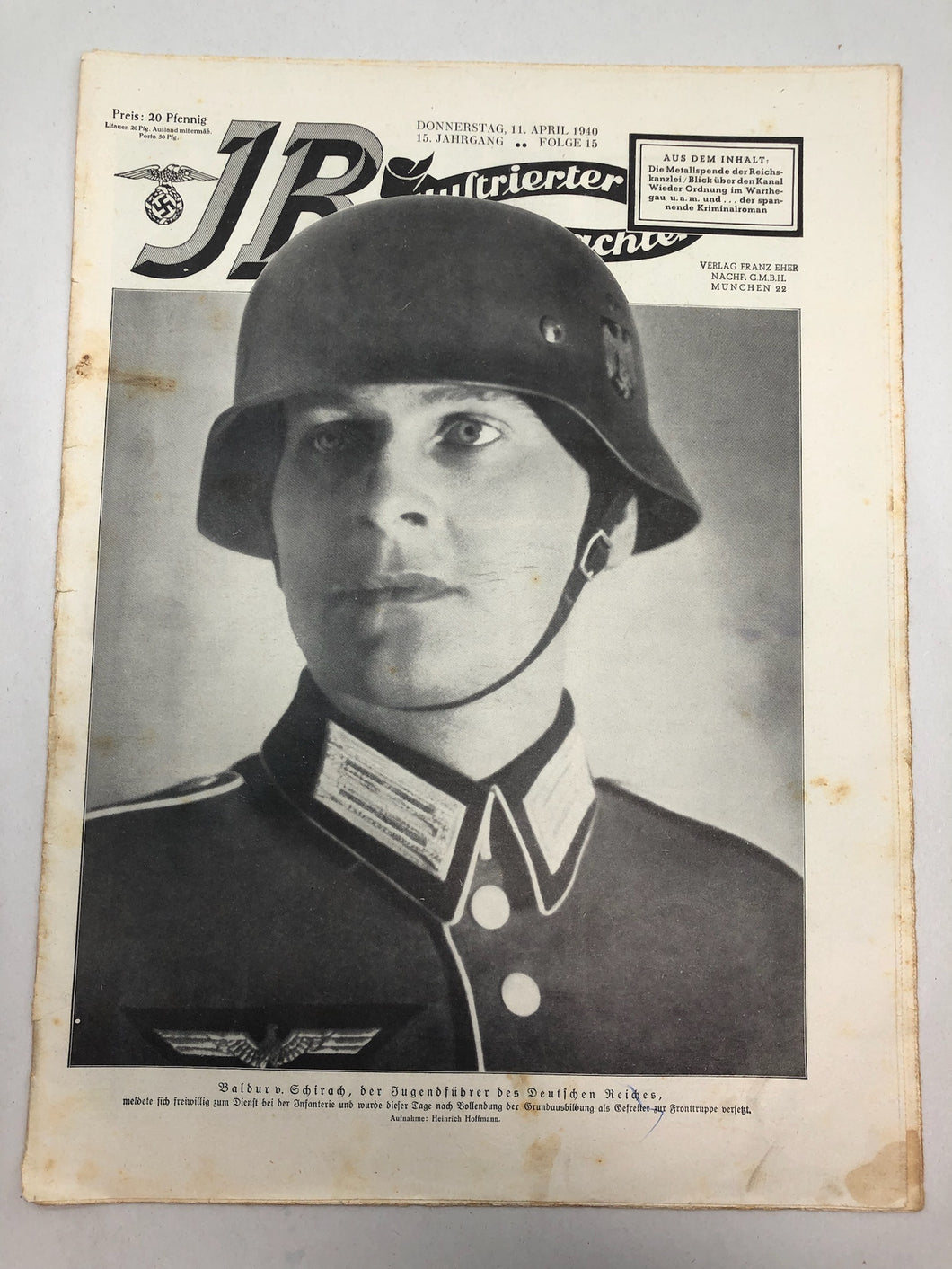 JB Juustrierter Beobachter NSDAP Magazine Original WW2 German - 11 April 1940