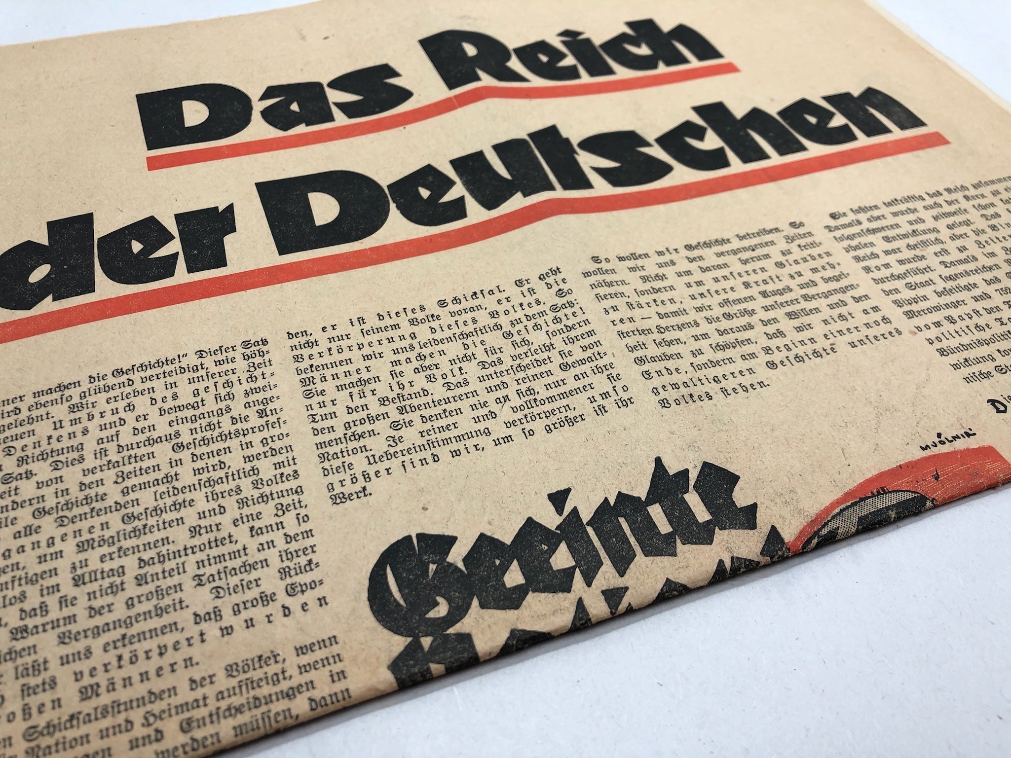 Original WW2 German Political Newspaper Das Reich - 10th April 1938 - The Militaria Shop