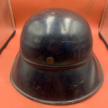 Load image into Gallery viewer, Original WW2 German Civil Defence Luftschutz Helmet - Complete with Liner &amp; Chinstrap
