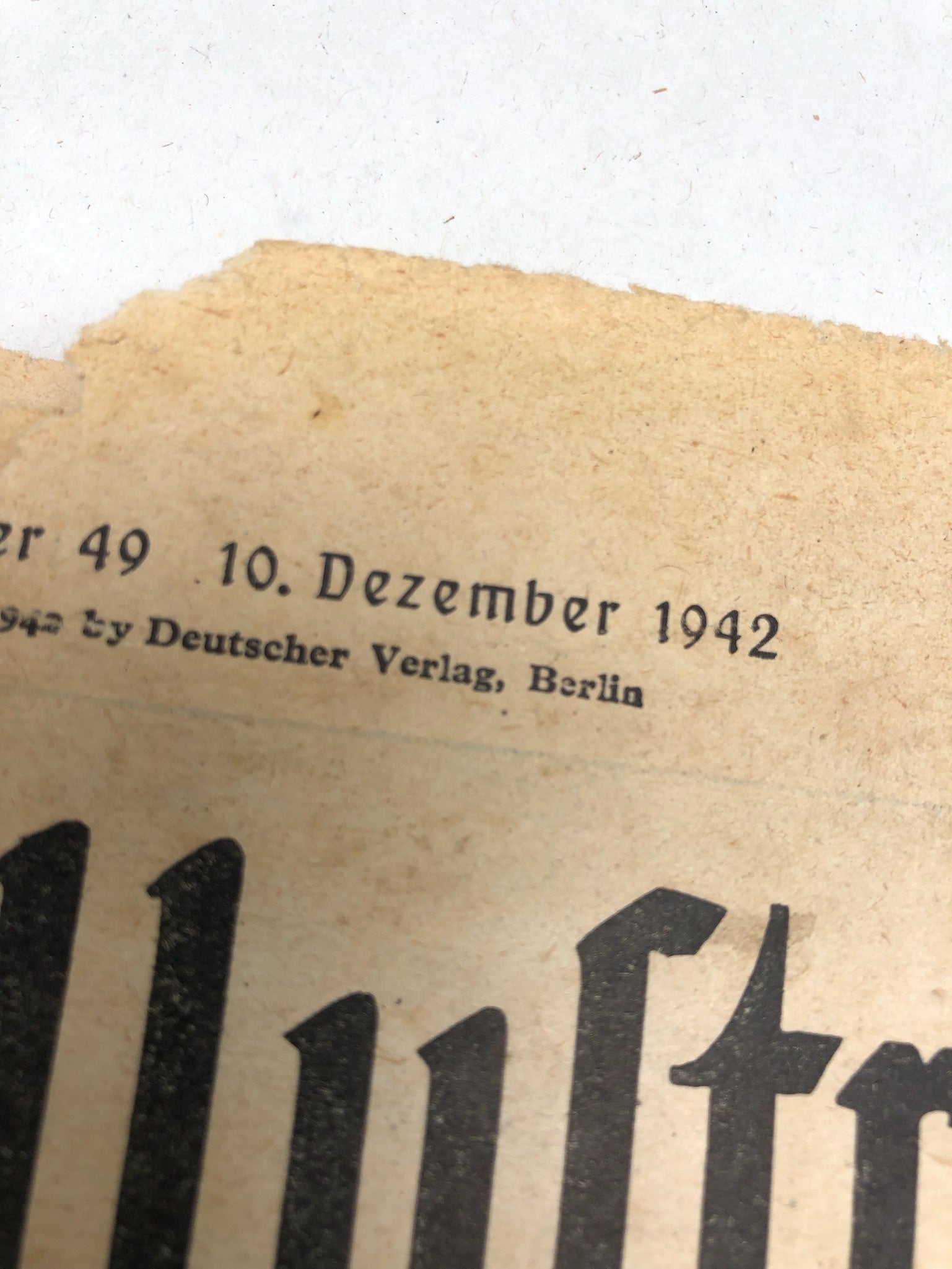 Original WW2 German Political Newspaper - 10th December 1942 - The Militaria Shop