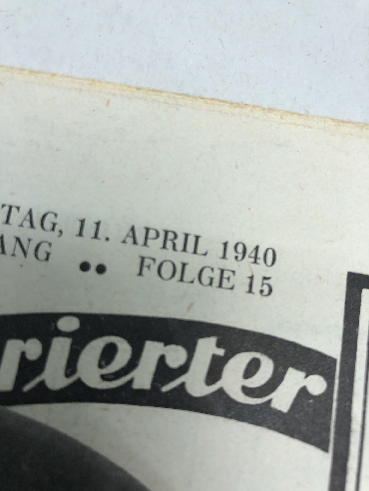 JB Juustrierter Beobachter NSDAP Magazine Original WW2 German - 11 April 1940 - The Militaria Shop