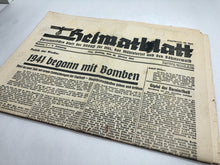 Lade das Bild in den Galerie-Viewer, Original WW2 German NSDAP Heimatblatt Political Newspaper - 10th January 1941
