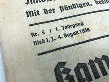 Lade das Bild in den Galerie-Viewer, Original WW2 German NSDAP Heimatblatt Political Newspaper - 4th August 1938
