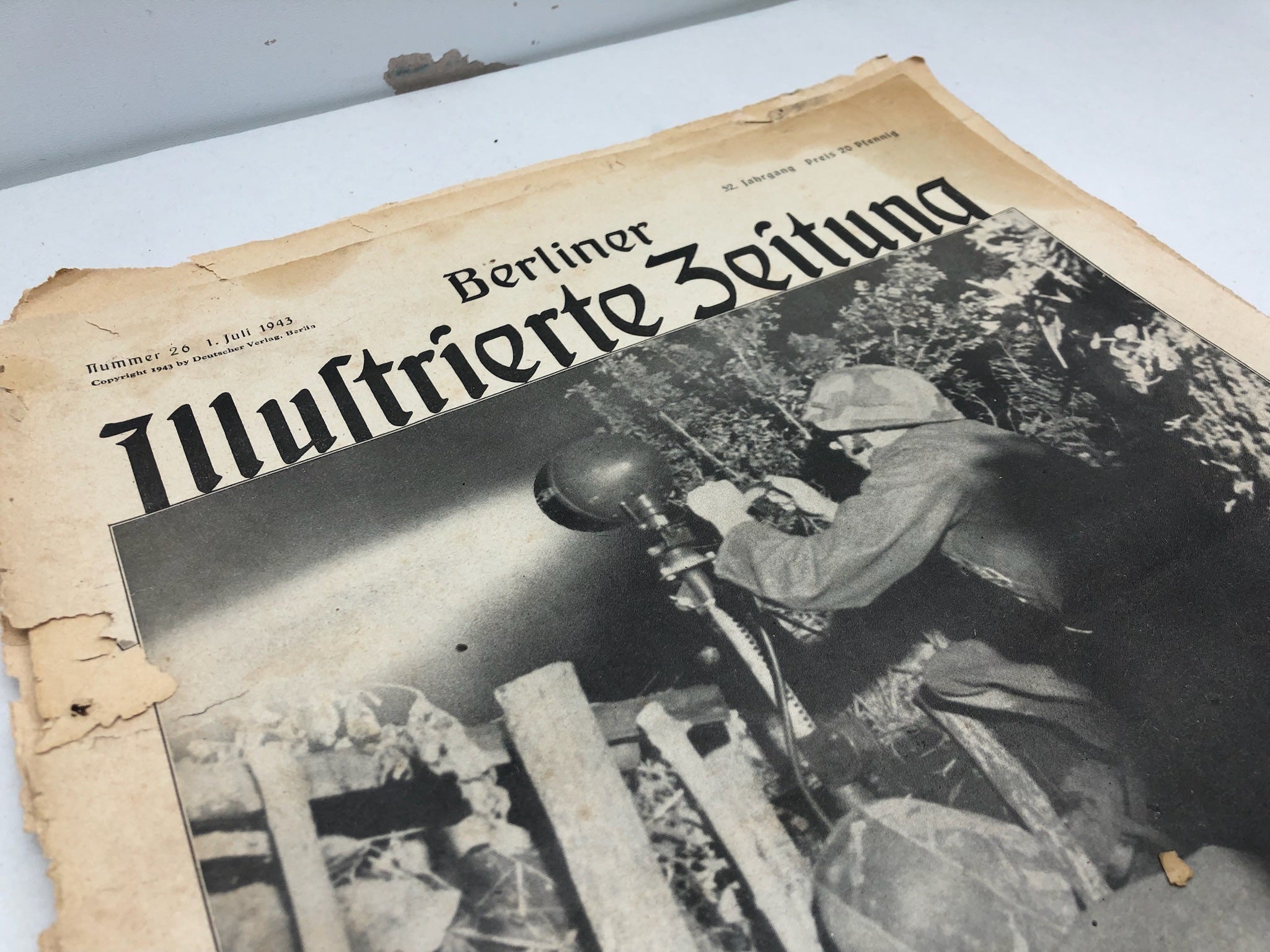 Original WW2 German Political Newspaper - 1st July 1943 - The Militaria Shop