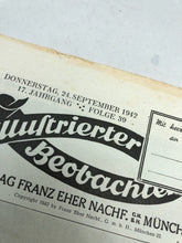 Charger l&#39;image dans la galerie, JB Juustrierter Beobachter NSDAP Magazine Original WW2 German - 24 September 1942
