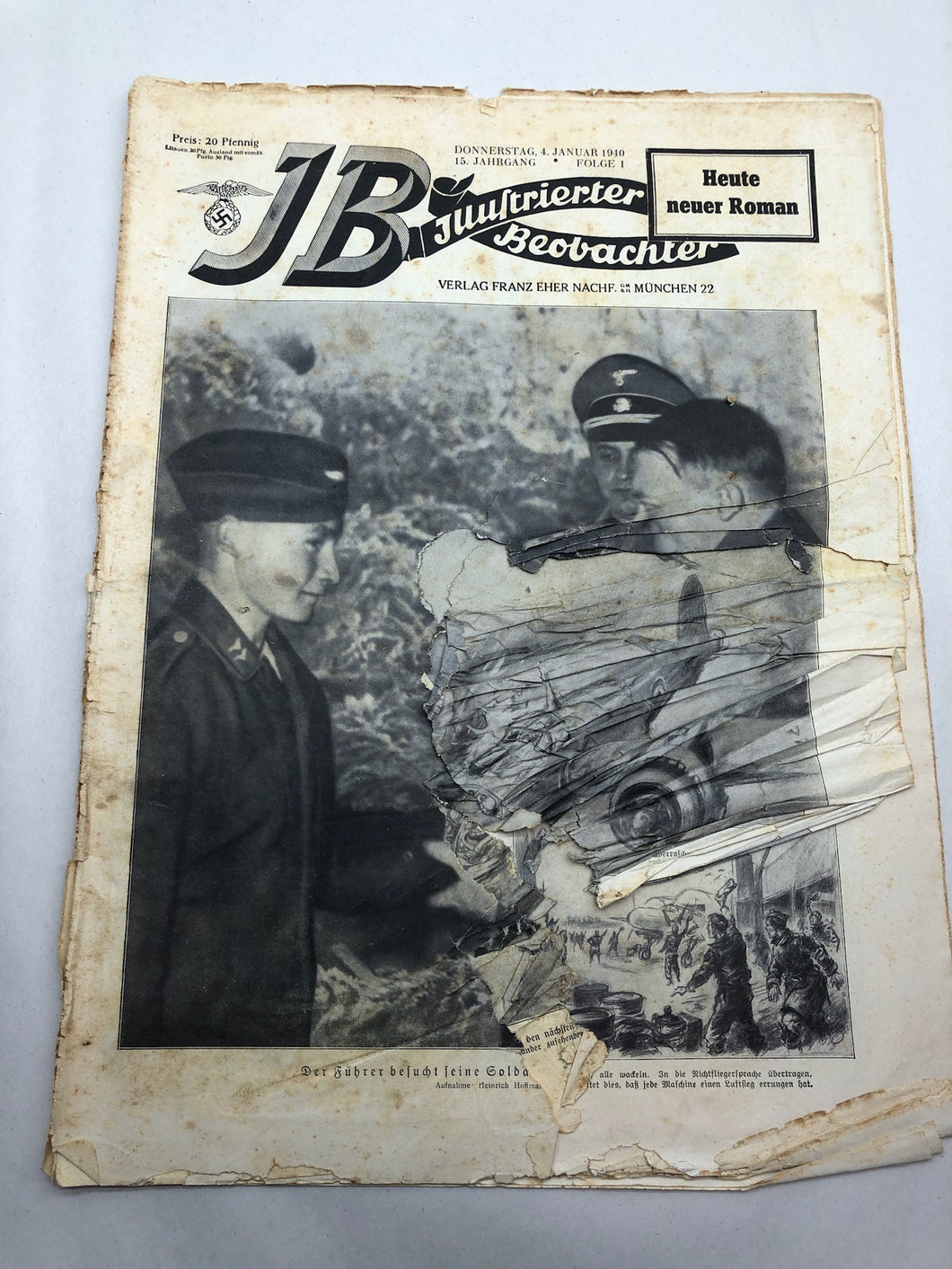 JB Juustrierter Beobachter NSDAP Magazine Original WW2 German - 4th January 1940