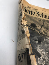 Load image into Gallery viewer, Original WW2 German Political Newspaper Berliner - 6th April 1944
