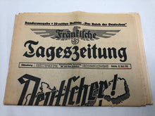 Charger l'image dans la galerie, Original WW2 German Political Newspaper - 10th April 1938
