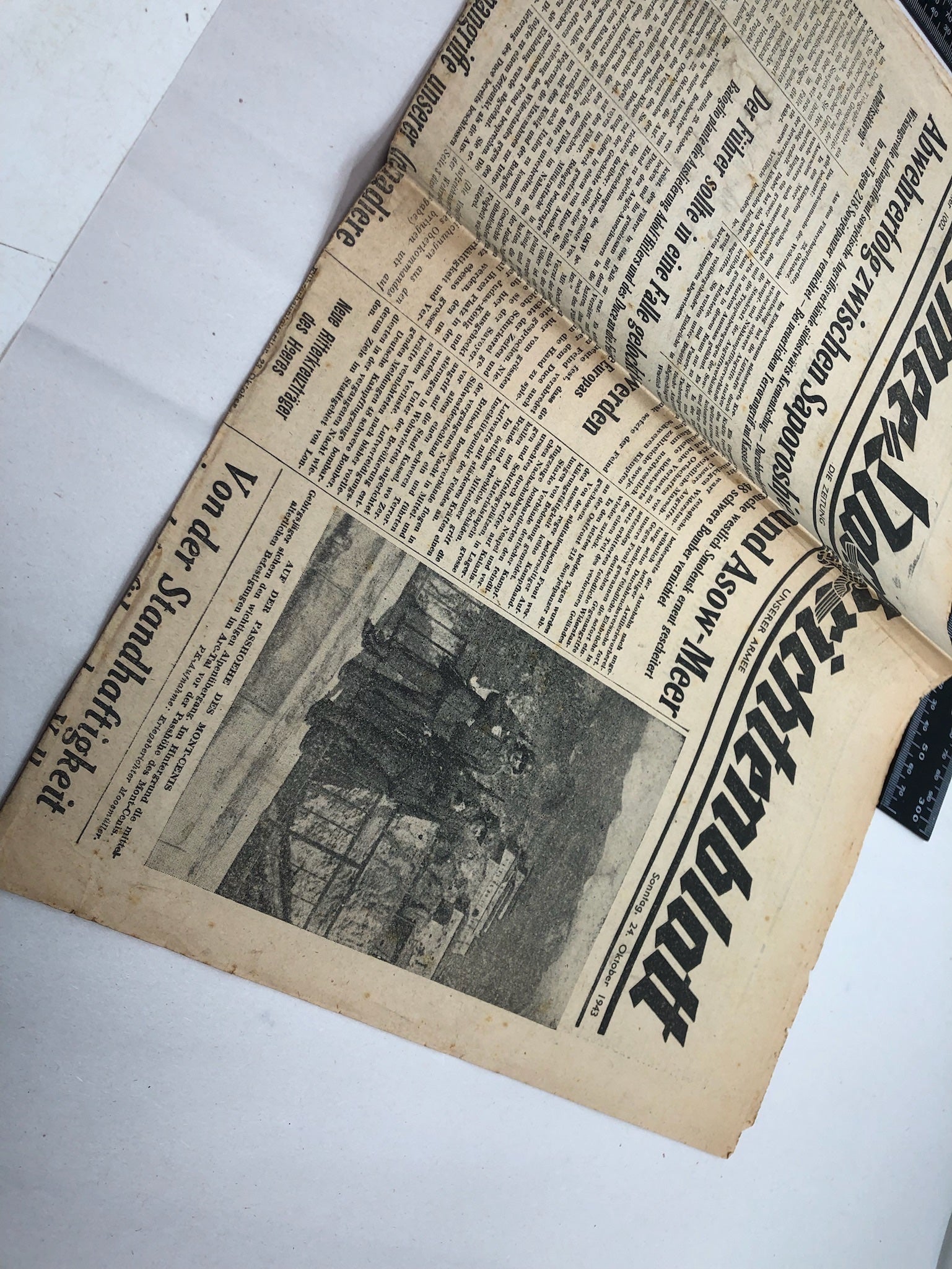 Original WW2 German Political Newspaper - 24th October 1943 - The Militaria Shop
