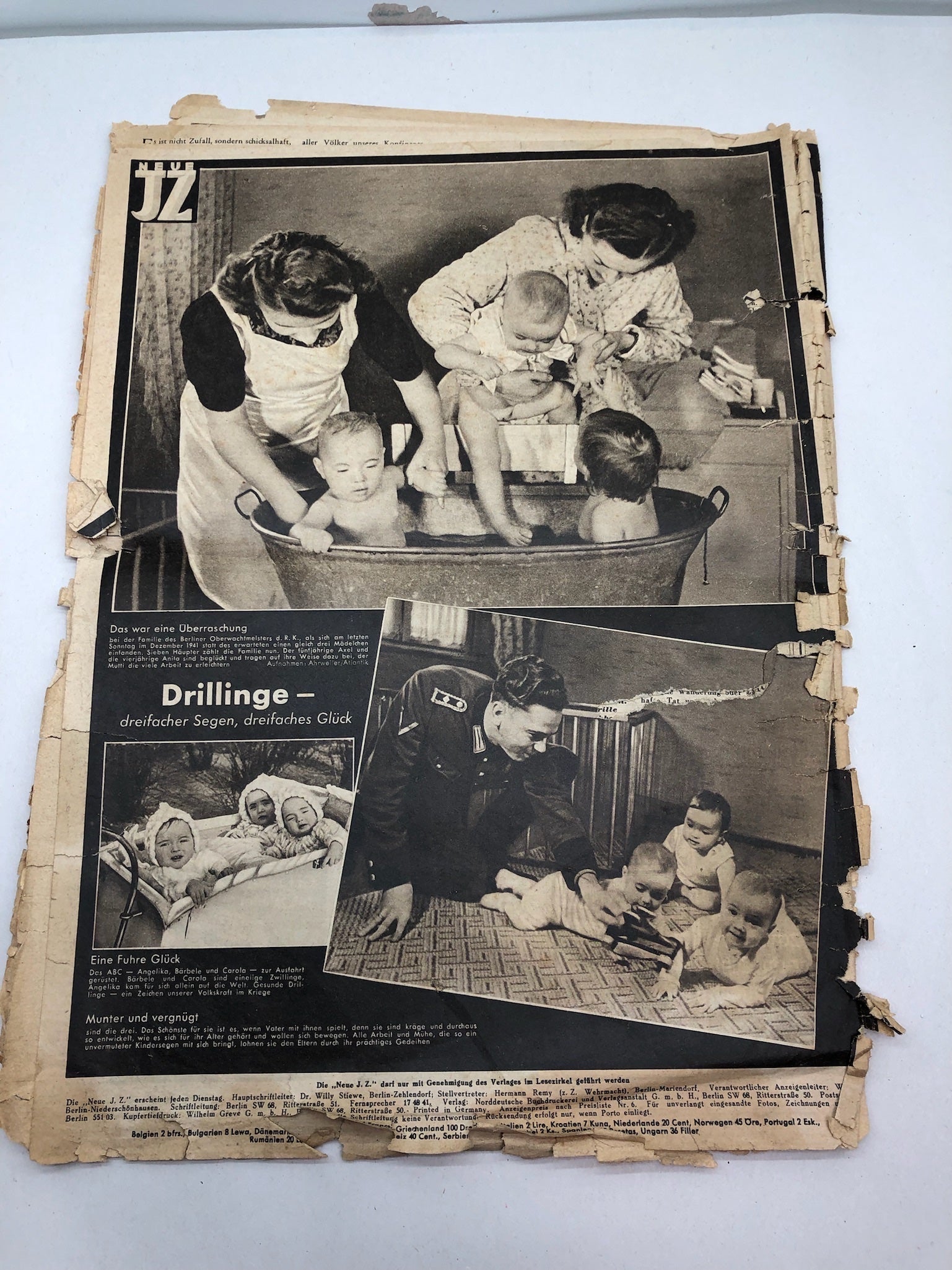 Original WW2 German Political Newspaper - 13th April 1943 - The Militaria Shop