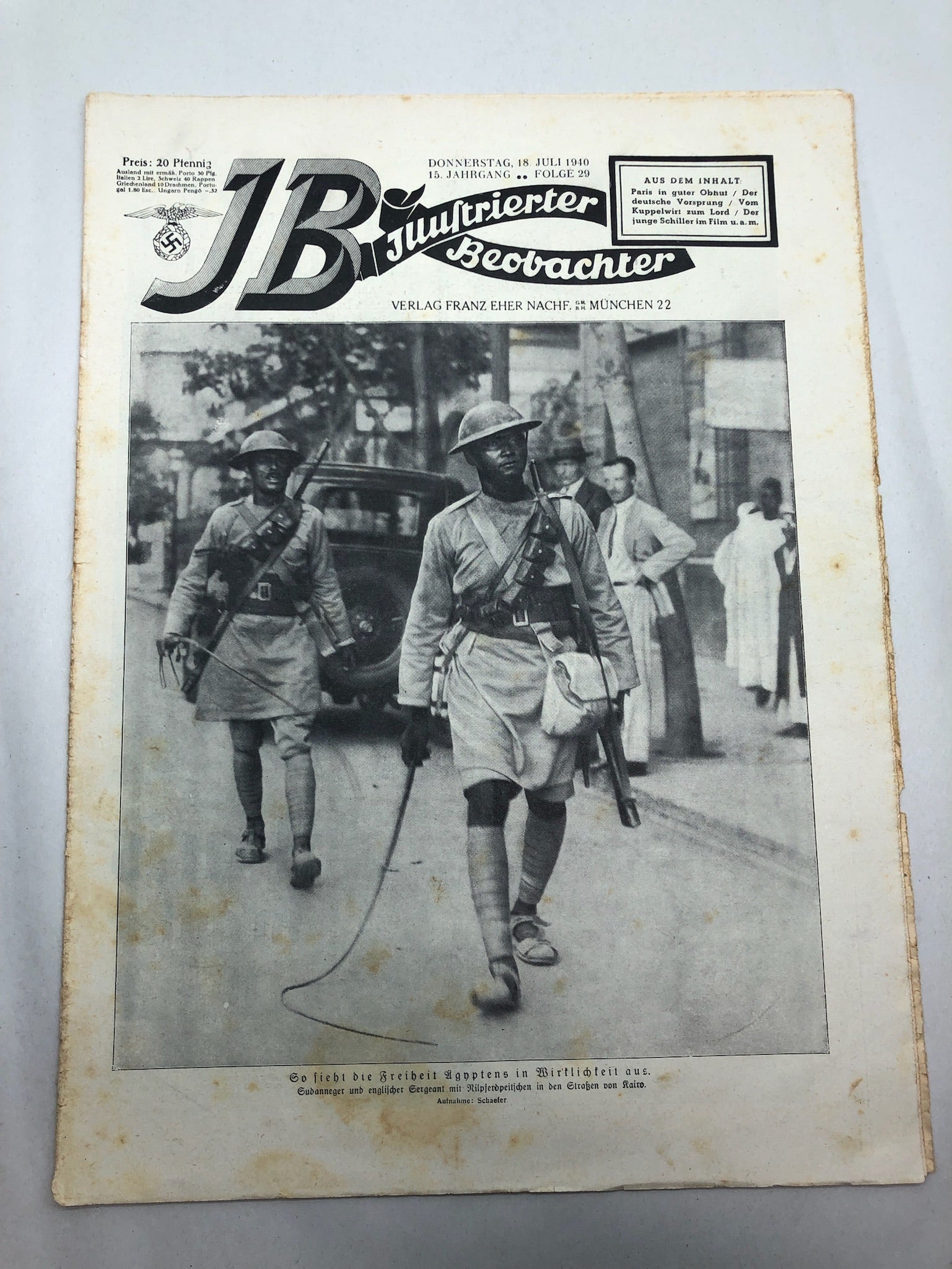 JB Juustrierter Beobachter NSDAP Magazine Original WW2 German - 18th July 1940 - The Militaria Shop