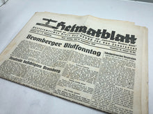 Lade das Bild in den Galerie-Viewer, Original WW2 German NSDAP Heimatblatt Political Newspaper - 15th September 1939
