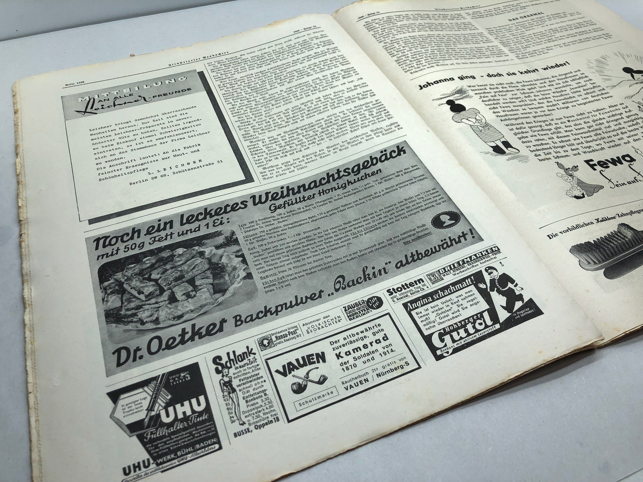 JB Juustrierter Beobachter NSDAP Magazine Original WW2 German - 19 December 1940 - The Militaria Shop